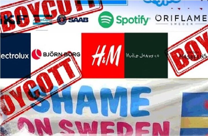 توہین آمیز واقعات کے خلاف موثر ترین احتجاج، سویڈن کی مصنوعات کا بائیکاٹ
