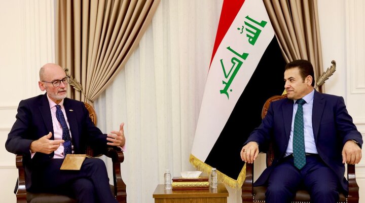 رایزنی مشاور امنیت ملی عراق با سفیر انگلیس در بغداد