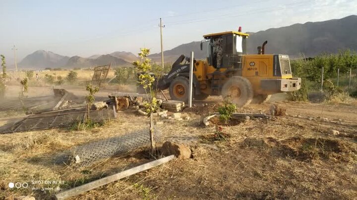 تخریب تغییر کاربری غیرمجاز در اراضی کشاورزی خرم‌آباد