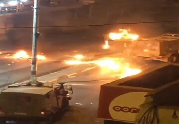 Zionist regime vehicle attacked by roadside bomb in WB