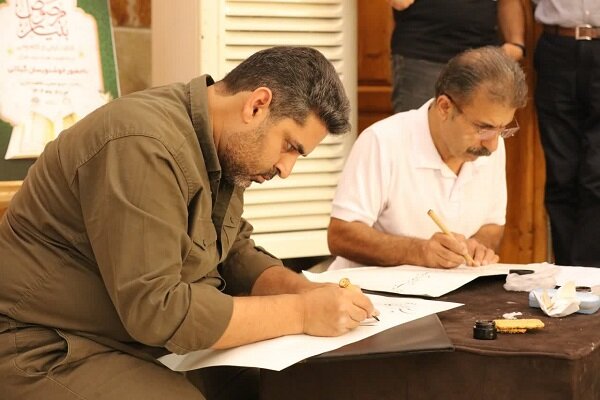 حضور ۱۲ هنرمند گیلانی در محفل خوشنویسی «بنیان مرصوص»