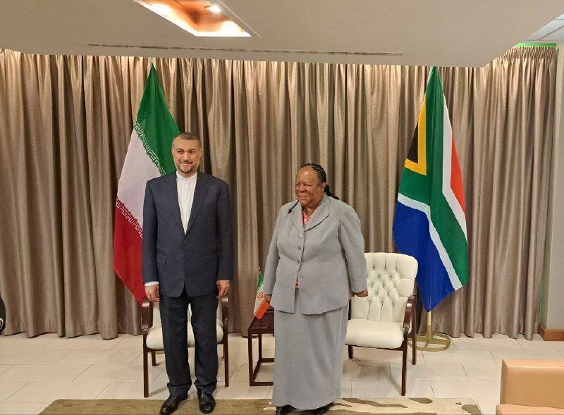 Amir Abdollahian and Naledi Pandor