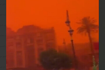 VIDEO: Sandstorm turns Marrakesh streets orange
