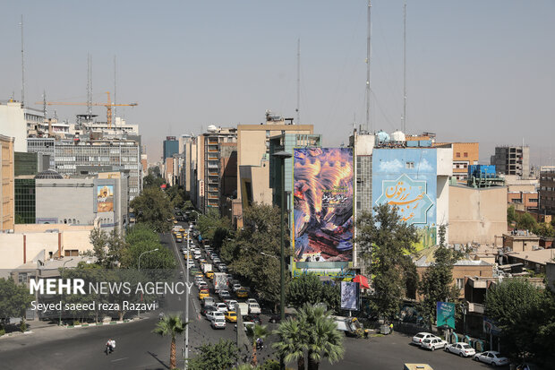 جدیدترین طرح دیوارنگاره میدان فلسطین تهران با عنوان سر آغاز سقوط روز یکشنبه ۲۲ مرداد ماه ۱۴۰۲ رونمایی شد