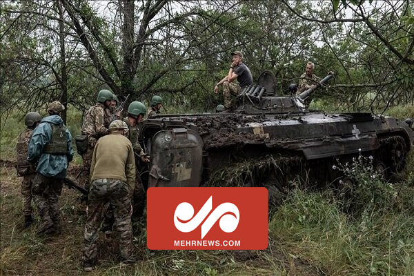 فیلم لحظه انهدام خودروی رزمی مسلح اوکراین توسط ارتش روسیه
