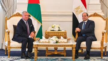 رایزنی شاه اردن با رئیس جمهور مصر در شهر العلمین