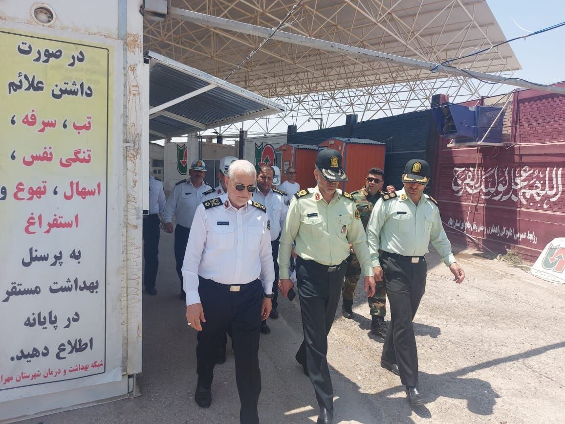 بازدید رئیس پلیس راهور فراجا از مرز مهران
