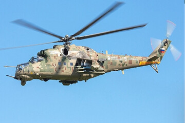 انتقال اولین دسته از هلیکوپترهای رزمی «Mi-۳۵» روسیه به بلاروس