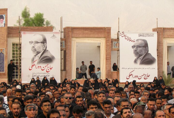 وداع با پیکر آزاده دوراهکی/ مردم سنگ تمام گذاشتند