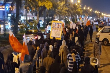 تظاهرات صدها تن از مردم بحرین در حمایت از زندانیان اعتصاب‌کننده