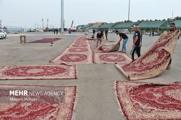 İran-Irak sınırında Kerbela zairleri için ikram çadırı kurulduحسینی در مرز شلمچه