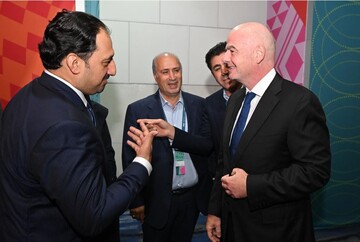 دیدار تاج با اینفانتینو و رئیس فدراسیون فوتبال عربستان در استرالیا
