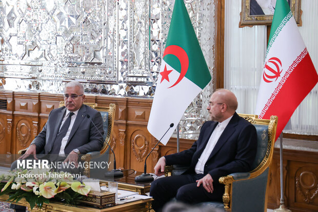 ابراهیم بوغالی، رئیس مجلس الجزایر صبح امروز  دوشنبه ۳۰ مرداد ۱۴۰۲ با محمدباقر قالیباف، رئیس مجلس دیدار و گفتگو کرد