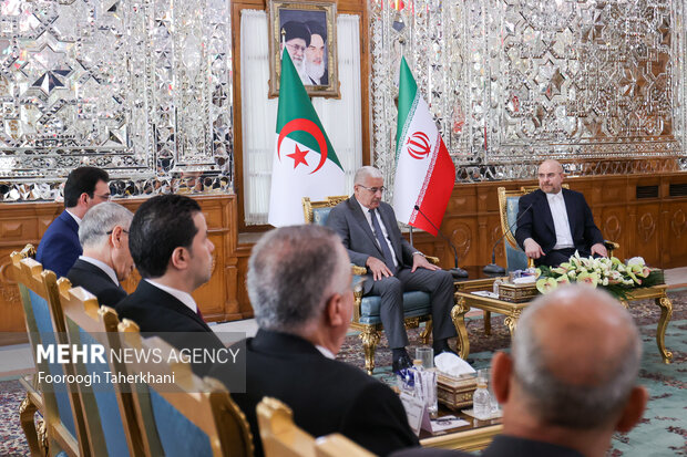 ابراهیم بوغالی، رئیس مجلس الجزایر صبح امروز  دوشنبه ۳۰ مرداد ۱۴۰۲ با محمدباقر قالیباف، رئیس مجلس دیدار و گفتگو کرد