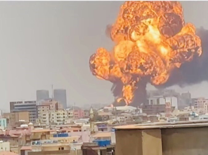 Massive explosion reported at Khartoum Airport