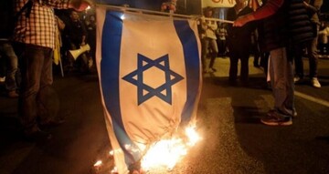 نماینده اردن پرچم رژیم صهیونیستی را آتش زد
