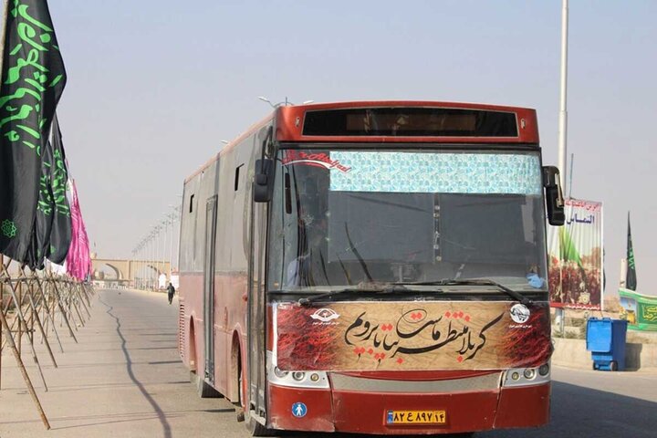 آماده سازی ۸ اتوبوس برای جابه‌جایی رایگان زوار به مرزهای خوزستان