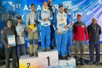 Iranian rock climbing team runner-up in Asian C’ship