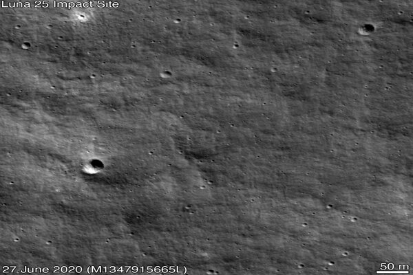 NASA publishes image of Moon crater