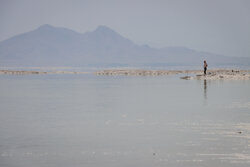 افزایش پهنه آبی دریاچه ارومیه پس از بارندگی ها