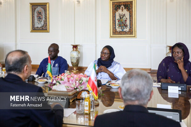 وزير الخارجية الإيراني يستقبل وزيرة خارجية بوركينا فاسو