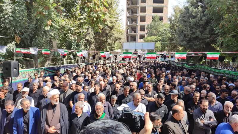 آئین تشییع پیکر شهید مدافع حرم «یحیی رستمی»در نسیم شهر برگزار شد
