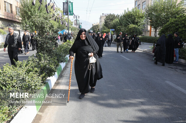 مراسم راهپیمایی جاماندگان اربعین حسینی در تهران صبح امروز چهارشنبه ۱۵ شهریور ۱۴۰۲ مصادف با اربعین حسینی (ع) از میدان امام حسین (ع) به سمت حرم عبدالعظیم حسنی (ع) با حضور عزاداران و عاشقان اهل بیت (ع) در حال برگزاری است