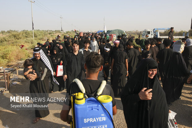 جاماندگان پیاده روی اربعین جنوب عراق