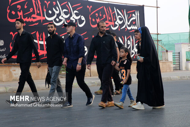 پیاده‌روی دلدادگان اربعین حسینی در بوشهر، جاماندگان اربعین، موکب ، اربعین حسینی ، بوشهر