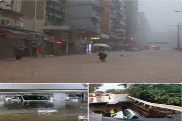 دو کشته بر اثر بارش شدید باران و سیل کم‌سابقه در هنگ کنگ+ فیلم