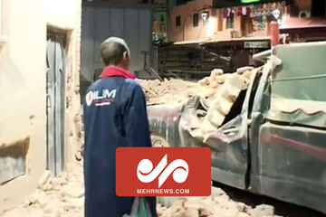 تصاویری از لحظه وقوع زلزله مهیب در مراکش