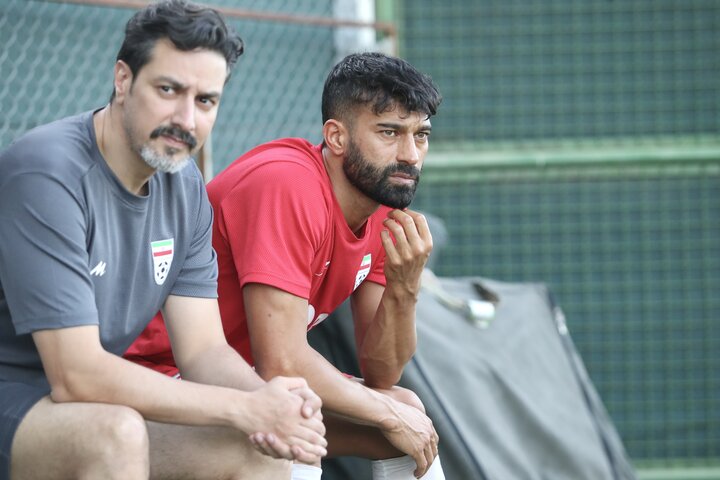 استخر برای بازیکنان تیم ملی ایران پس از تمرین تاکتیکی 2