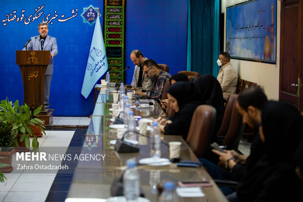 نشست خبری مسعود ستایشی سخنگوی قوه قضائیه صبح امروز سه‌شنبه ۲۱ شهریور ۱۴۰۲ با حضور خبرنگاران رسانه‌ها برگزار شد