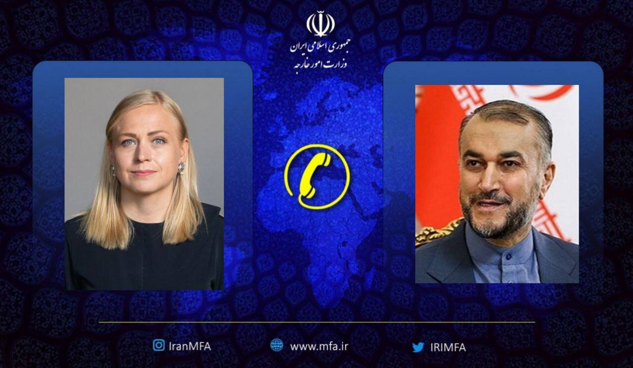 ایران فن لینڈ کے ساتھ تعلقات کی توسیع کا خیر مقدم کرتا ہے، ایرانی وزیر خارجہ