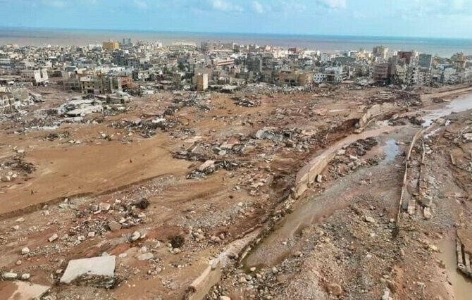 تصاویر ماهواره‌ای آخرالزمانی از شرق لیبی پس از طوفان