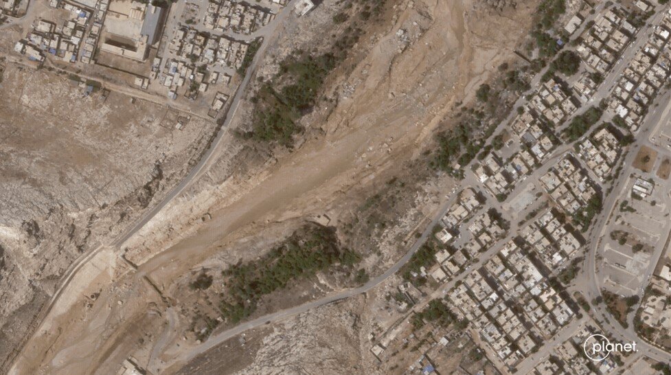 تصاویر ماهواره‌ای آخرالزمانی از شرق لیبی پس از طوفان