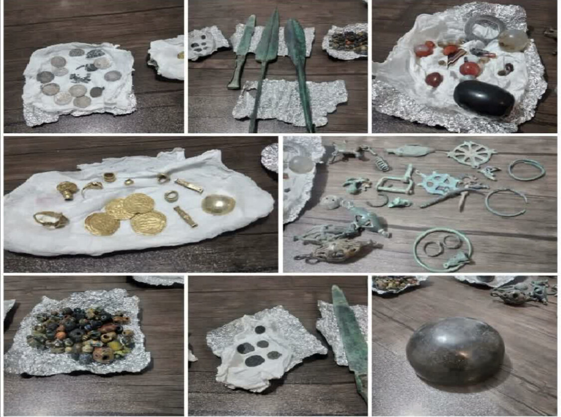 کشف ۲۹۸ قلم شی عتیقه در رشت کشف ۲۹۸ قلم شی عتیقه در رشت