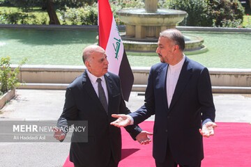 Hossein Amir-Abdollahian and Iraqi Foreign Minister Fuad Hussein