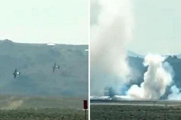 مرگ دو خلبان بعد از برخورد هولناک هواپیما در نمایش هوایی نوادا