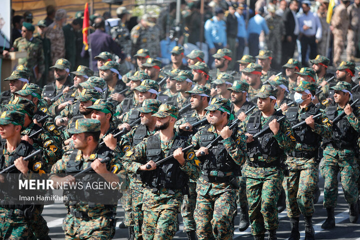 مراسم رژه نیروهای مسلح در استان همدان
