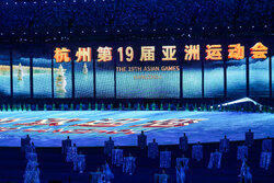 افتتاح خط ویژه بازی‌های آسیایی در خیابان‌های هانگژو