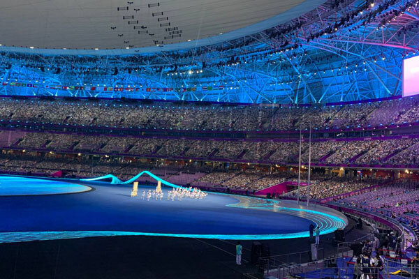 ورزشگاه مرکزی هانگژو آماده برگزاری افتتاحیه بازی های آسیایی