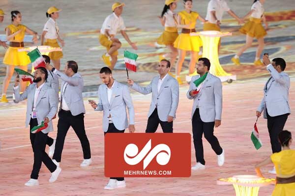 رژه کاروان اعزامی ایران در افتتاحیه نوزدهمین دوره بازی‌های آسیایی