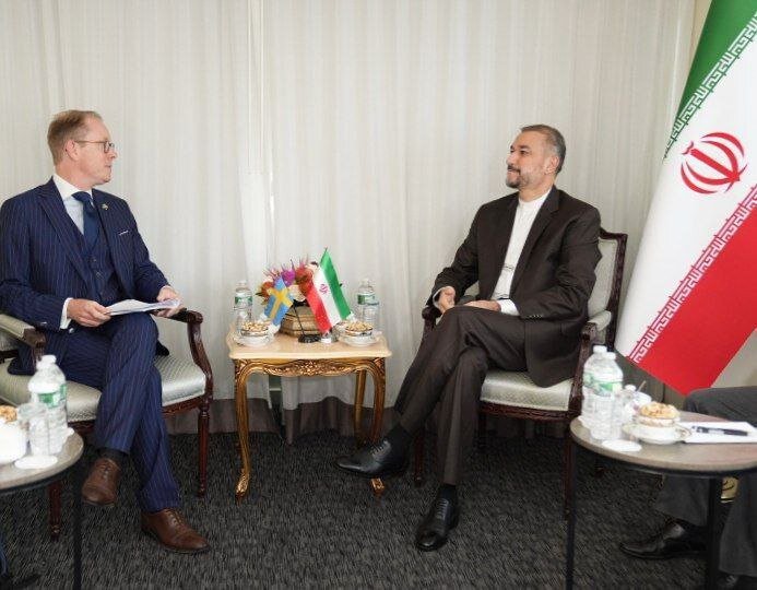 وزیر خارجه سوئد با امیرعبداللهیان دیدار و گفتگو کرد