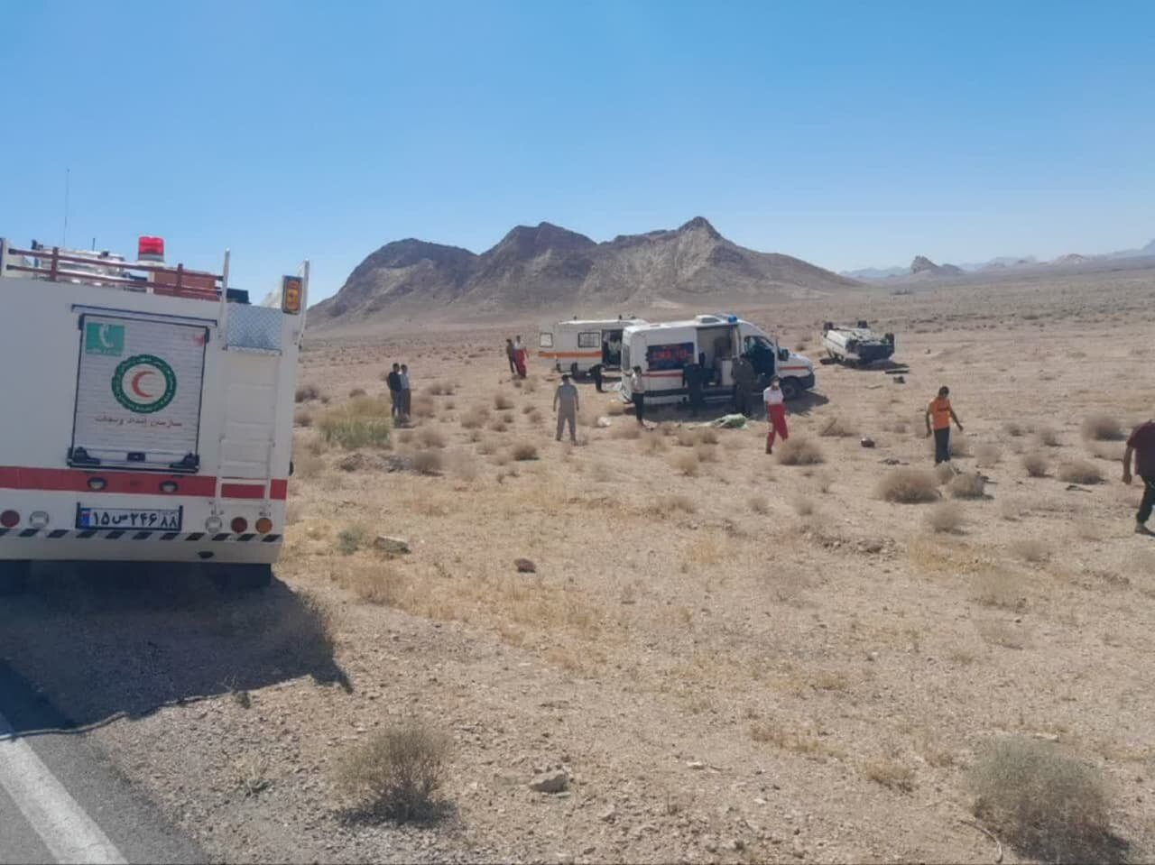 واژگونی خودرو سمند در محور فیض‌آباد- بجستان ۳ فوتی برجا گذاشت