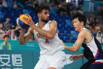 پیروزی ارزشمند تیم ملی بسکتبال سه نفره ایران برابر ژاپن 