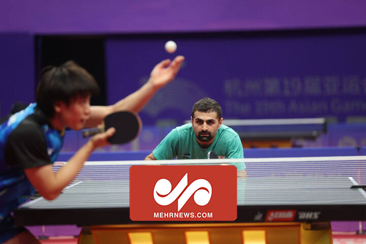 VIDEO: Iranian table tennis player vs. Korean rival