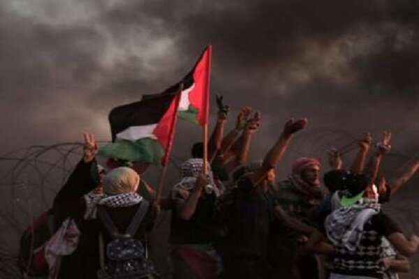 تداوم تظاهرات ضدصهیونیستی در شرق غزه