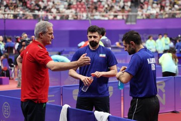 Iran's men table tennis team loses to Portugal in S. Korea