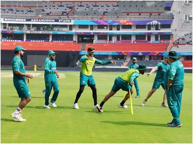 ورلڈکپ؛ پاکستانی کھلاڑیوں نے حیدرآباد میں تیاریوں کا آغاز کردیا+ویڈیو